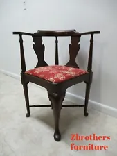 Vintage Statton Furniture Mahogany Chippendale Corner Living Room Chair B