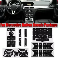 Button Repair Kit Window Switch Sticker For Mercedes Benz C200 C250 C300 CLA200.