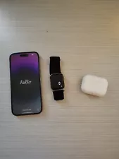 Apple iPhone 14 Pro - 128 GB - Purple (Unlocked) BUNDLE! Apple Watch and Airpods