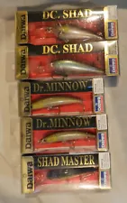 Daiwa DC Shad, Dr Minnow, Shad Master- Assorted Sizes & Colors - New Lot of 5