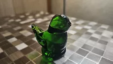 Titan Art Glass Green Blarney Bird Baby - SIGNED