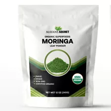 USDA Certified Organic Moringa Oleifera Leaf Powder 12 OZ Free Ship