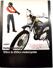 1970s AMF Harley-Davidson 125cc to 250cc Motorcycles Factory Sales Brochure