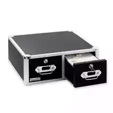 √αuItz Locking Index Card Cabinet for 2-Drawer, 4" x 6" Cards, 6 3/4" H x 14" W