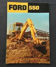 1975 "FORD 550 TRACTOR LOADER BACKHOE" SALES BROCHURE VERY GOOD SHAPE