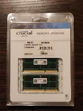 NIB Crucial by Micron Apple Mac Compatible Memory 8 GB (4GB x 2) Kit