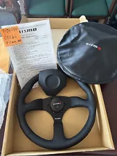 NISMO/NISSAN/steering wheel/350mm/leather/Black/Genuine/limited number/BNR32