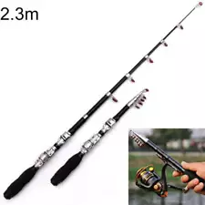 New Listing37cm Portable Telescopic Sea Fishing Rod Mini Fishing Pole, Extended Length : 2.