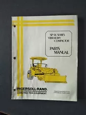 INGERSOLL RAND VIBRATORY COMPACTOR PARTS MANUAL BOOK SP-56 VG-EX COND