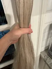 Grey Pony REAL Horse Hair Tail Extension Fake False Tail