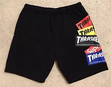 Supreme Thrasher Multi-Logo Sweat Shorts Black Size (M) Medium