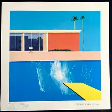 David Hockney Lithograph COA Original Signed Numbered in Pencil Stamp