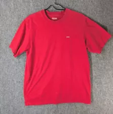 SUPREME Shirt Men Small Mini Box Red Plain Tee Logo T Shirt Large Short Sleeves