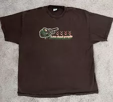 Vintage Y2K Halo 2 2005 Master Chief I See Dead People Xbox Brown Shirt Size XXL