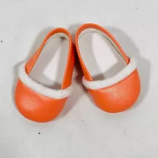 18" American Girl Doll Kit Kittredge Orange Slippers for One-Piece Bunny Pajamas