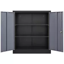 Metal Garage Storage Cabinet,File Cabinet with 2 Adjustable Shelves for Office