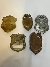 Railroad Police Union Pacific Security Transportation Metal Badges Lot Of 5