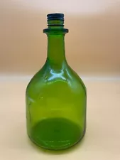 3L Vintage Green Wine Bottle with Lid, 12 Inches Tall - Decorative Collectible