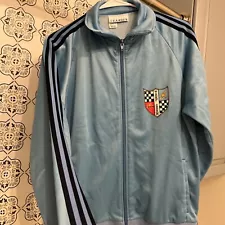 Vintage McDonald’s Jacket By Camber With Top Gun Logo Size Medium Light Blue