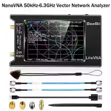 50kHz-6.3GHz Vector Network Antenna Analyzer 4" Measure S Parameters HF VHF UHF