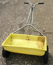 Yellow Drop Spreader seeder lawn grass fertilizer LOCAL PICKUP ONLY