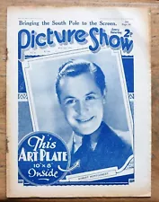 OLD FILM magazine - Picture Show for April 18th 1931 with tinted supplement