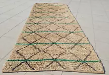 Rare Moroccan Design Thick Jute Area Rug 6.8 x 3.0