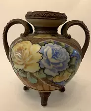 Nippon/Japan Hand Painted Porcelain Vase.