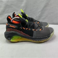 Size 5Y Under Armour Curry 6 Basketball Shoes Fox Theatre Black Orange Youth