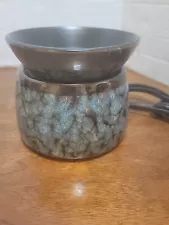 Scentsy Green Marble Element Wax Warmer Brown/Green Discontinued-Retired EUC