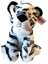 White Bengal Siberian Tiger 16 Inch Plush Stuffed Animal Cub Baby Blue Eyes NWT