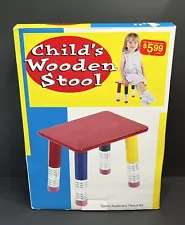 Vintage Child's Wooden Pencil Stool Design Ideal For Children Ages 3 And Up