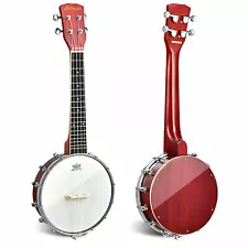 24" 4-String Banjo Ukulele Remo Drumhead Gig Bag for Kid Adult Beginner