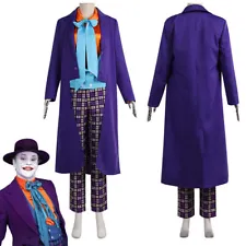 Batman 1989 the joker Cosplay Costume Outfits Halloween Carnival Suit