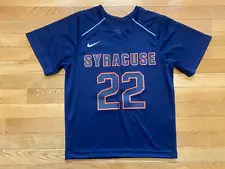 Nike Syracuse Orange LAX Vapor Lacrosse Game Jersey #22 M Navy Blue Youth Boys