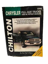 Chilton Repair Manual 20402 - CHRYSLER Full-Size Trucks - 1989-1996