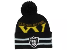 New Era Oakland Raiders Knit Beanie Hat Cap Super Bowl XV Edition - Las Vegas