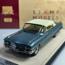 1/43 GLM Stamp Cadillac Series 62 Convertible 1958 Blue Met Closed Top STM62302