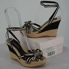 Ramon Tenza Size Euro 38 Platform Sandals Shoes Black Nude Vamp Detailing New