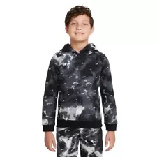 Nike Boys Sportswear Club Galaxy Fleece AOP​ Pullover Hoodie-Black Boys Size 4