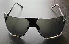 Vintage Mens GARGOYLES sunglasses 85mm Black frame Smoke lenses Terminator Style