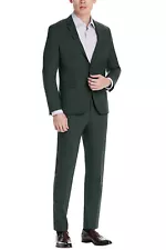 Hugo Boss Mens Modern Fit Karl/Tom Super-Flex Wool Blend Suit 42R Dark Green NWT