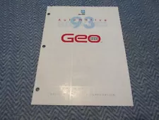 1993 GEO PRIZM METRO TRACKER STORM AUTOMOTIVE ELECTRONICS DELCO SALES BROCHURE