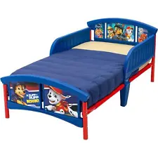Toddler Bed For Boys Girls With Guard Rails Kids Children Paw Patrol Sturdy New