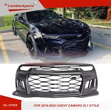 For 2019-2023 Chevy Camaro Unpainted ZL 1 Style Front Bumper Kit Conversion NEW