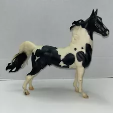 Breyer American Saddlebred No. 1141 Black White Pinto Stallion Horse (2001-2006)