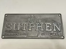 SUTPHEN FIRE TRUCK EMBLEM Nameplate FLAME LOGO Apparatus Side Plate PLAQUE Sign