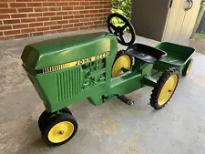 Vintage 1970s John Deere #520 Pedal Tractor and Wagon FULLY FUNCTIONAL