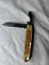 Vintage ADVERTISING POCKET KNIFE We Holland Stables Sales Pa Opener