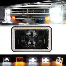 1pc 4x6" LED Headlights DRL Hi/Lo Beam For Chevy C10 Pickup truck 1980-1986 (For: More than one vehicle)